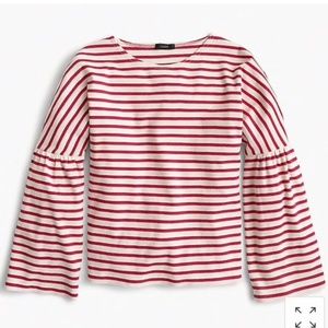 J. Crew Striped Bell Sleeve Tee